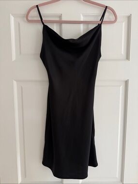 Urban Outfitters Black Cowl Slip Mini Dress Sz: XS NWOT